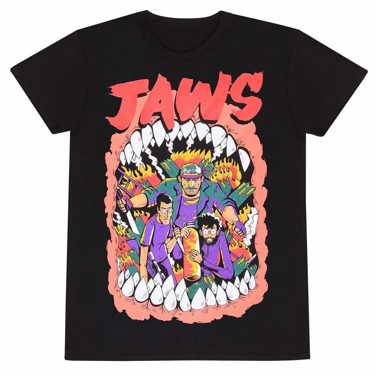 Stylised Tshirt Damen Schwarz S von Jaws