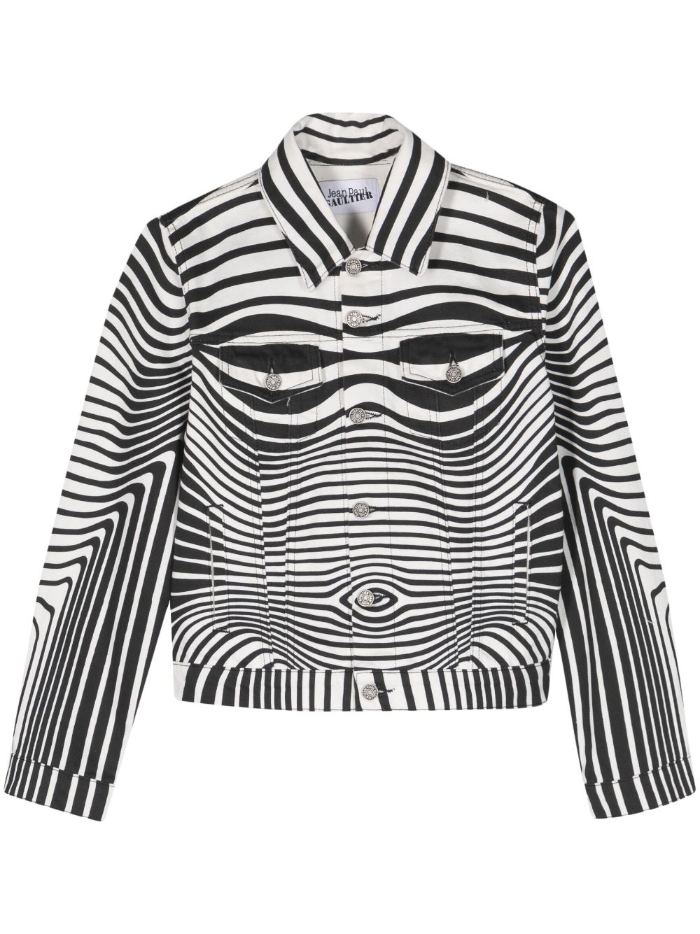 Jean Paul Gaultier Morphing Digital-print denim jacket - White von Jean Paul Gaultier