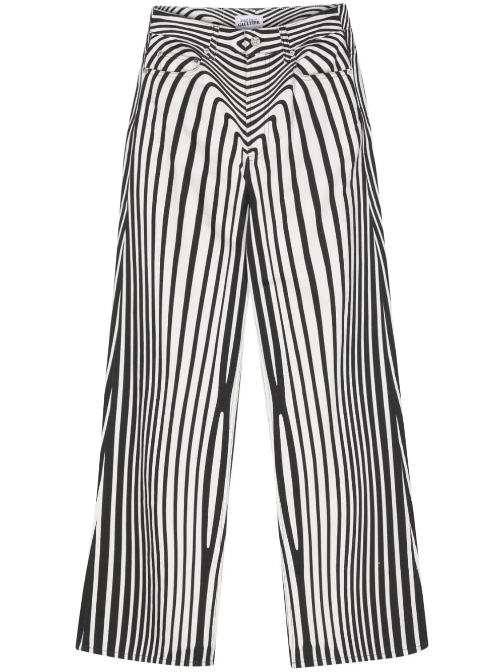 Jean Paul Gaultier Morphing Digital-print wide-leg jeans - White von Jean Paul Gaultier
