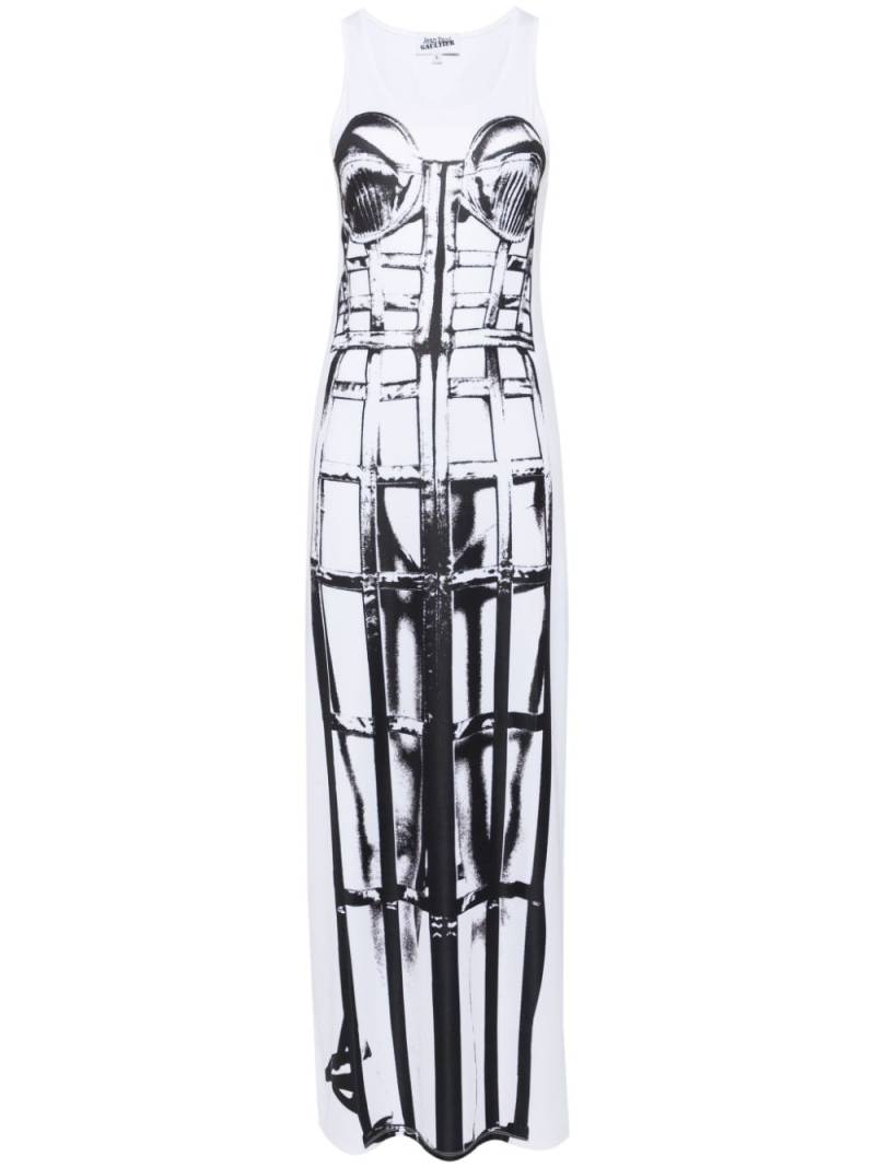 Jean Paul Gaultier The Cage long dress - White von Jean Paul Gaultier