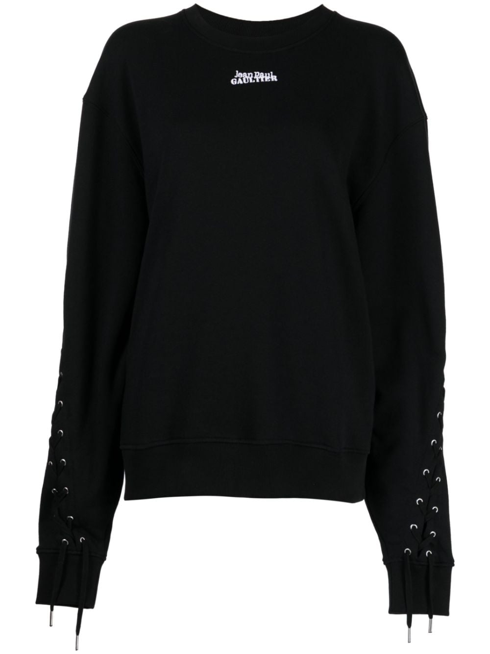 Jean Paul Gaultier lace-up cotton sweatshirt - Black von Jean Paul Gaultier