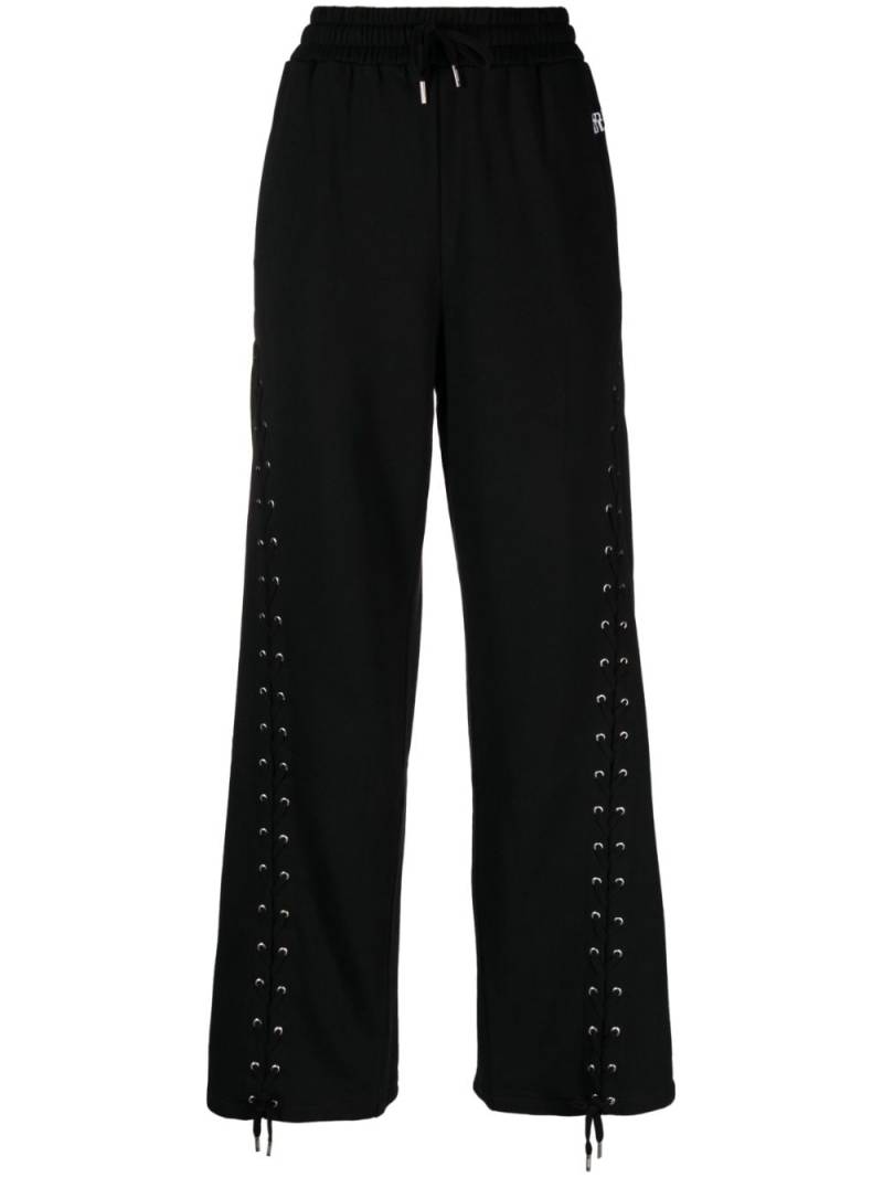 Jean Paul Gaultier lace-up wide-leg trousers - Black von Jean Paul Gaultier