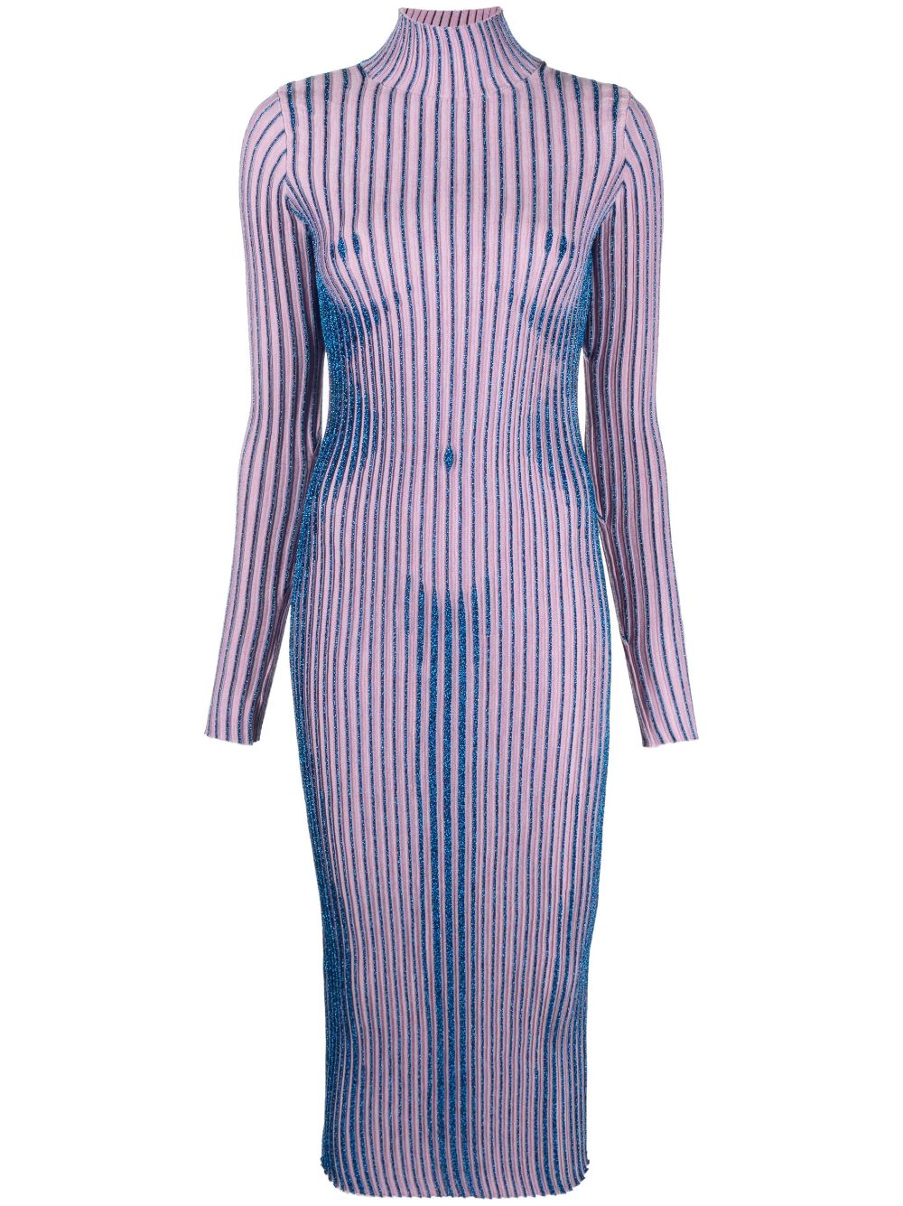 Jean Paul Gaultier trompe l'oeil lurex midi dress - Pink von Jean Paul Gaultier