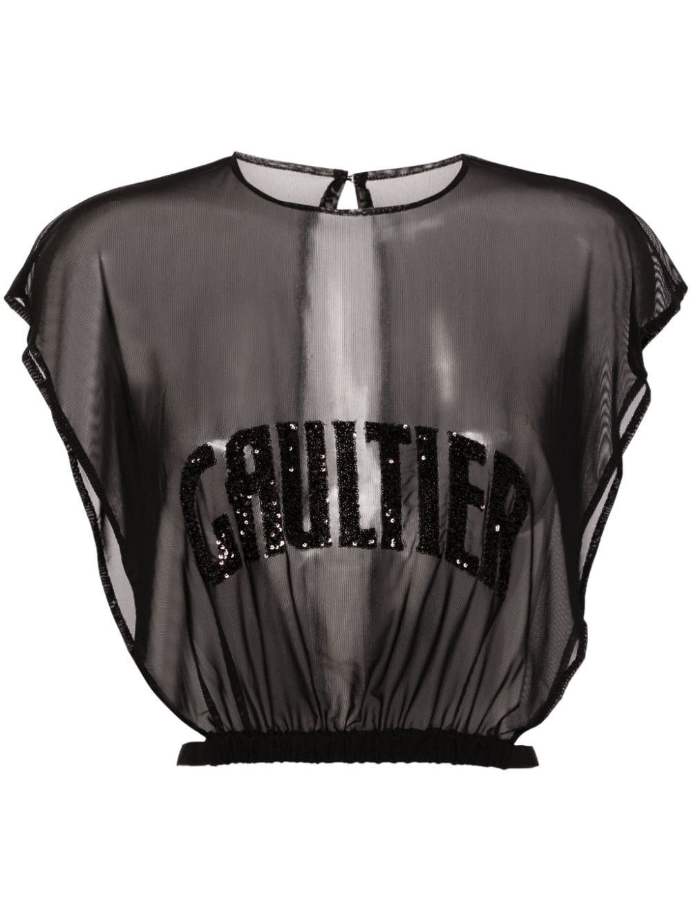 Jean Paul Gaultier sequin-embellishment semi-sheer top - Black von Jean Paul Gaultier