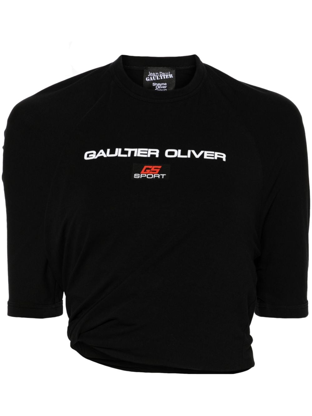 Jean Paul Gaultier x Shayne Oliver folded-style T-shirt - Black von Jean Paul Gaultier