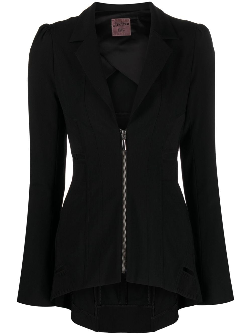 Jean Paul Gaultier cut-out zip-up jacket - Black von Jean Paul Gaultier