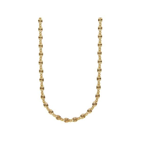Halskette Damen Gold 42+3CM von Jeberg Jewellery
