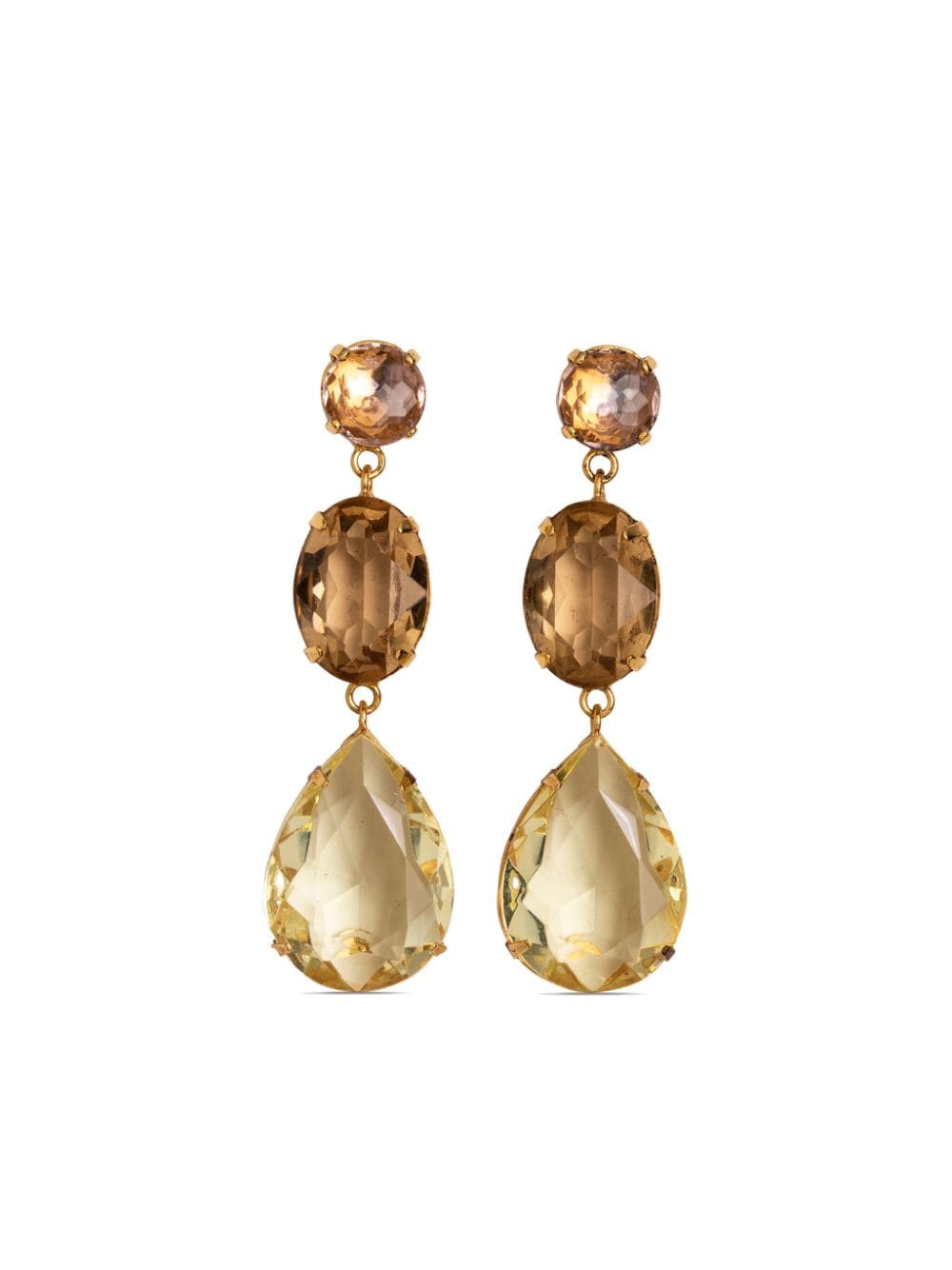 Jennifer Behr 18kt gold-plated Aleena crystal earrings von Jennifer Behr