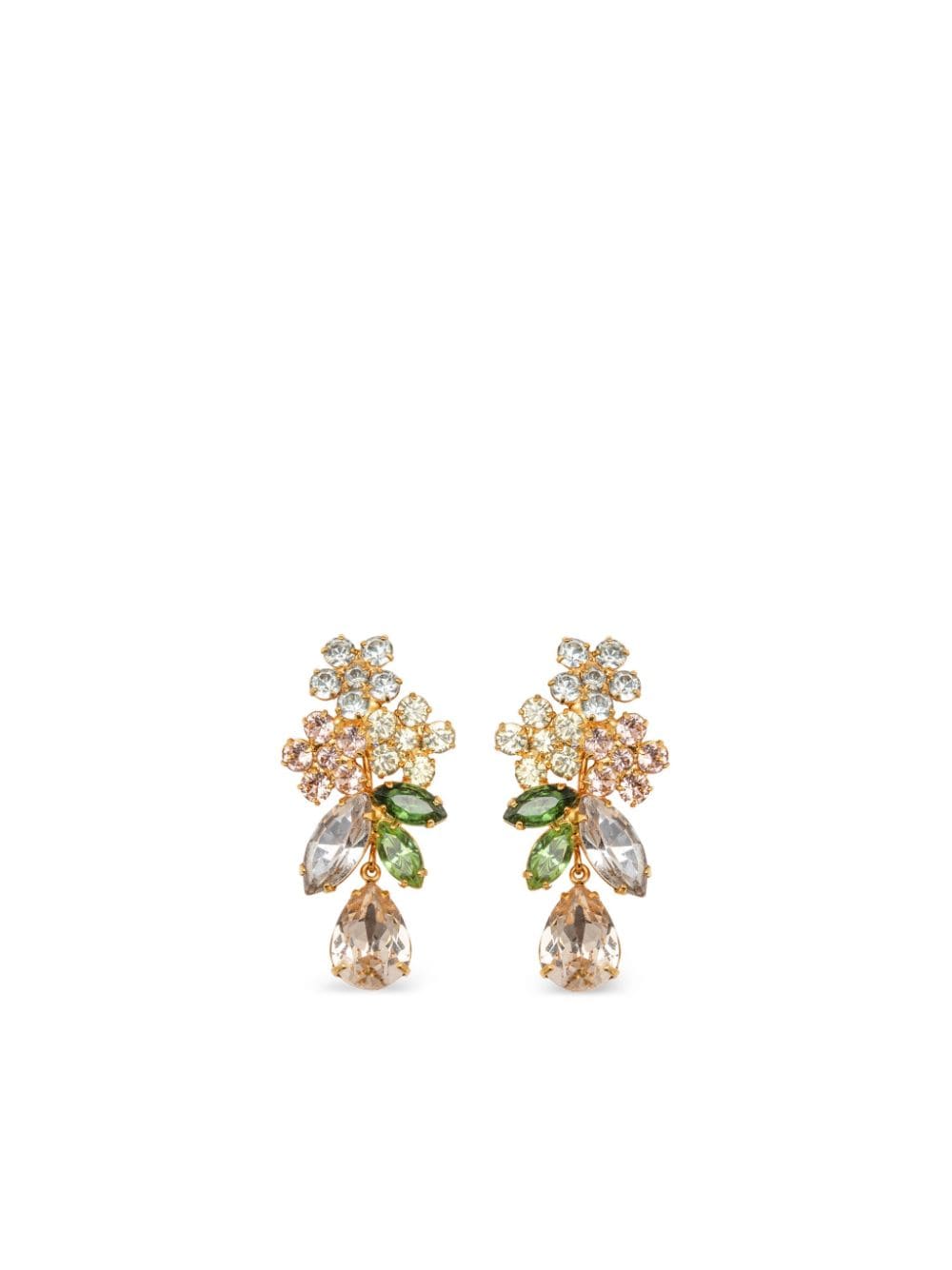 Jennifer Behr 18kt gold plated Bouquet crystal drop earrings - Green von Jennifer Behr