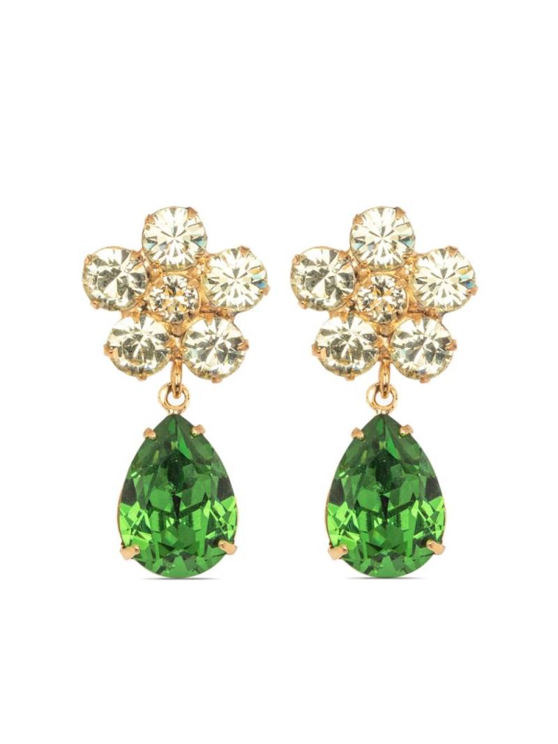 Jennifer Behr 18kt gold plated Janna crystal drop earrings - Green von Jennifer Behr