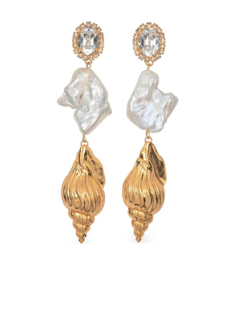 Jennifer Behr Adella crystal-embellished earrings - Gold von Jennifer Behr