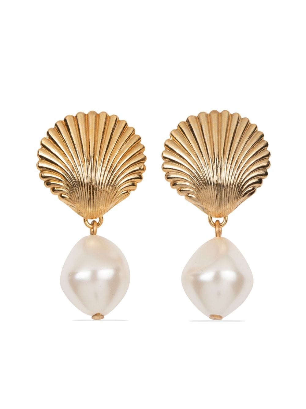 Jennifer Behr Alana shell baroque-pearl earrings - Gold von Jennifer Behr