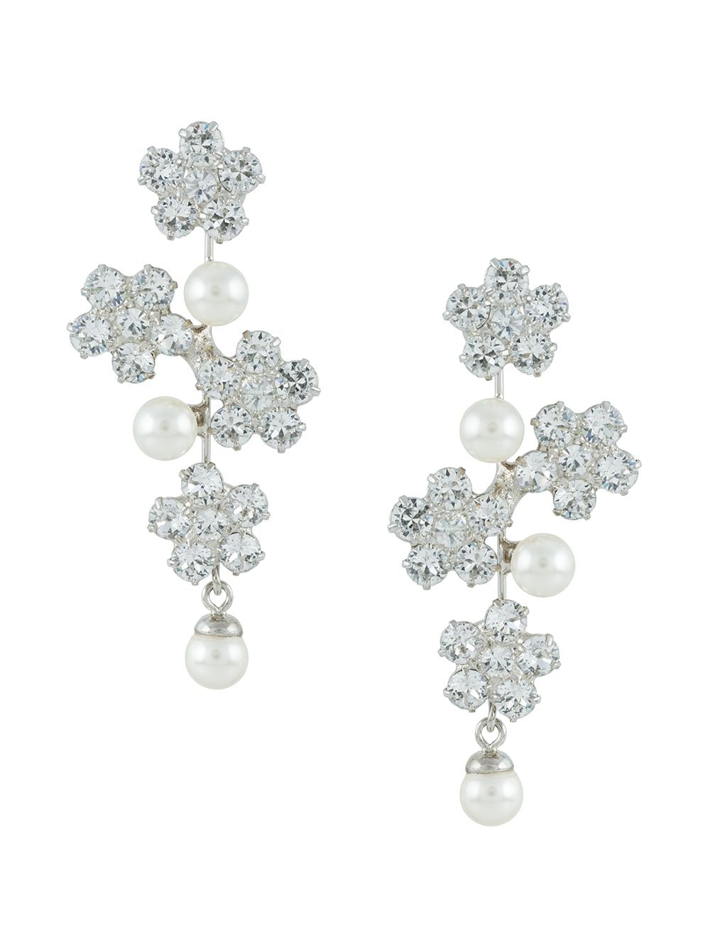 Jennifer Behr Aria crystal pearl earrings - Silver von Jennifer Behr