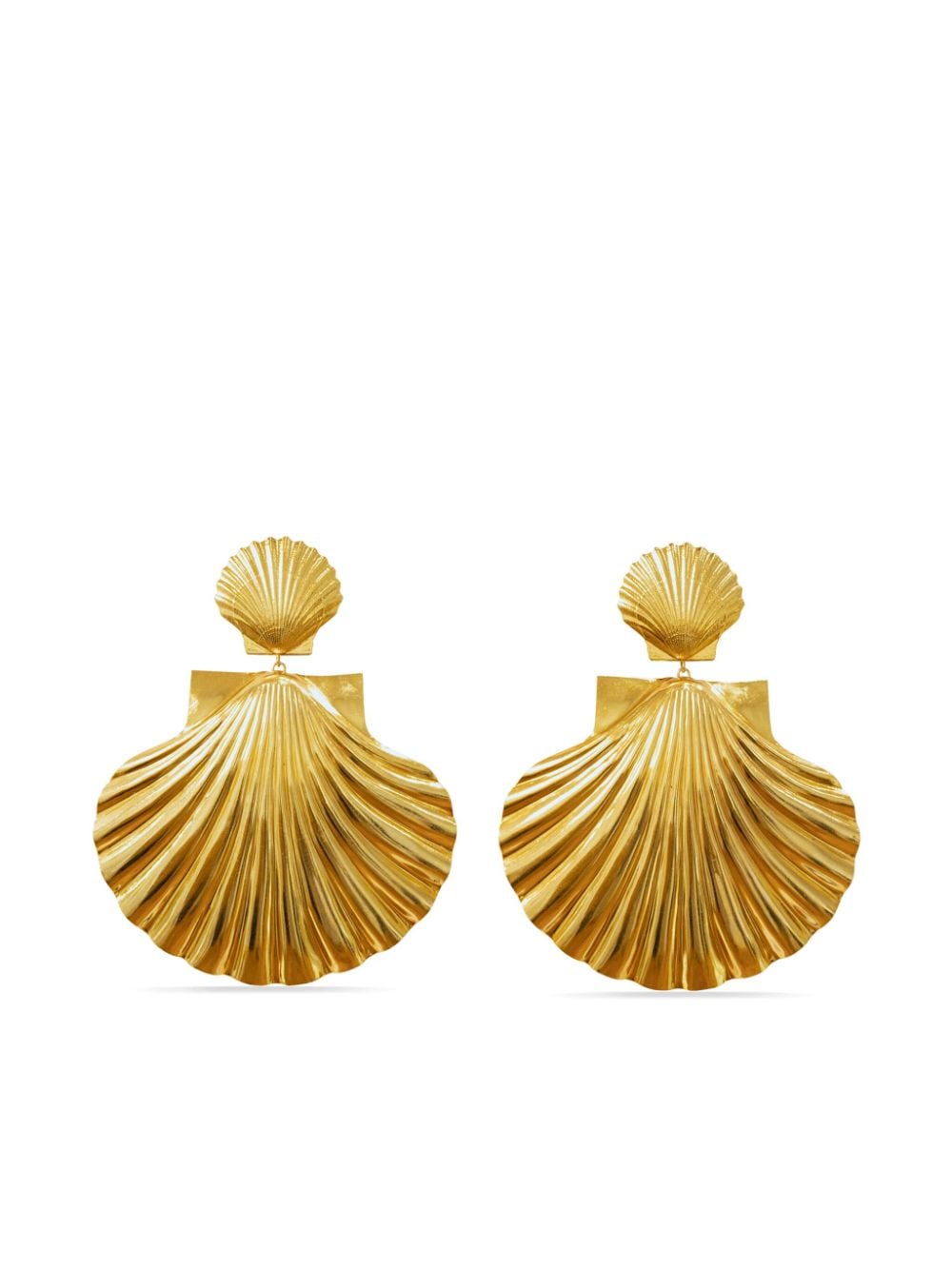 Jennifer Behr Attina shell earrings - Gold von Jennifer Behr