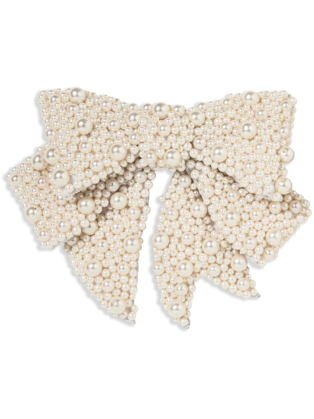 Jennifer Behr Bianca pearl embellished bow barrette - Neutrals von Jennifer Behr
