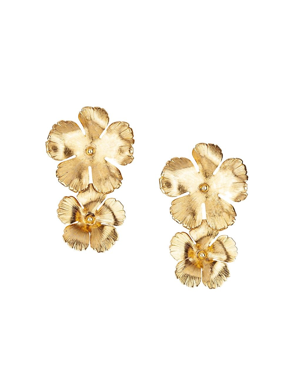 Jennifer Behr Collette floral drop earrings - Gold von Jennifer Behr