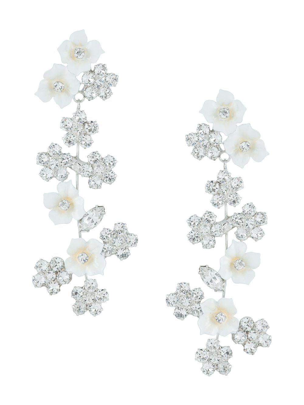 Jennifer Behr Delphine floral earrings - Silver von Jennifer Behr