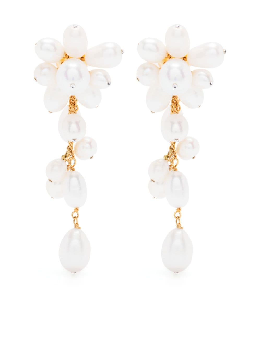 Jennifer Behr Florence pearl-embellished drop earrings - Gold von Jennifer Behr