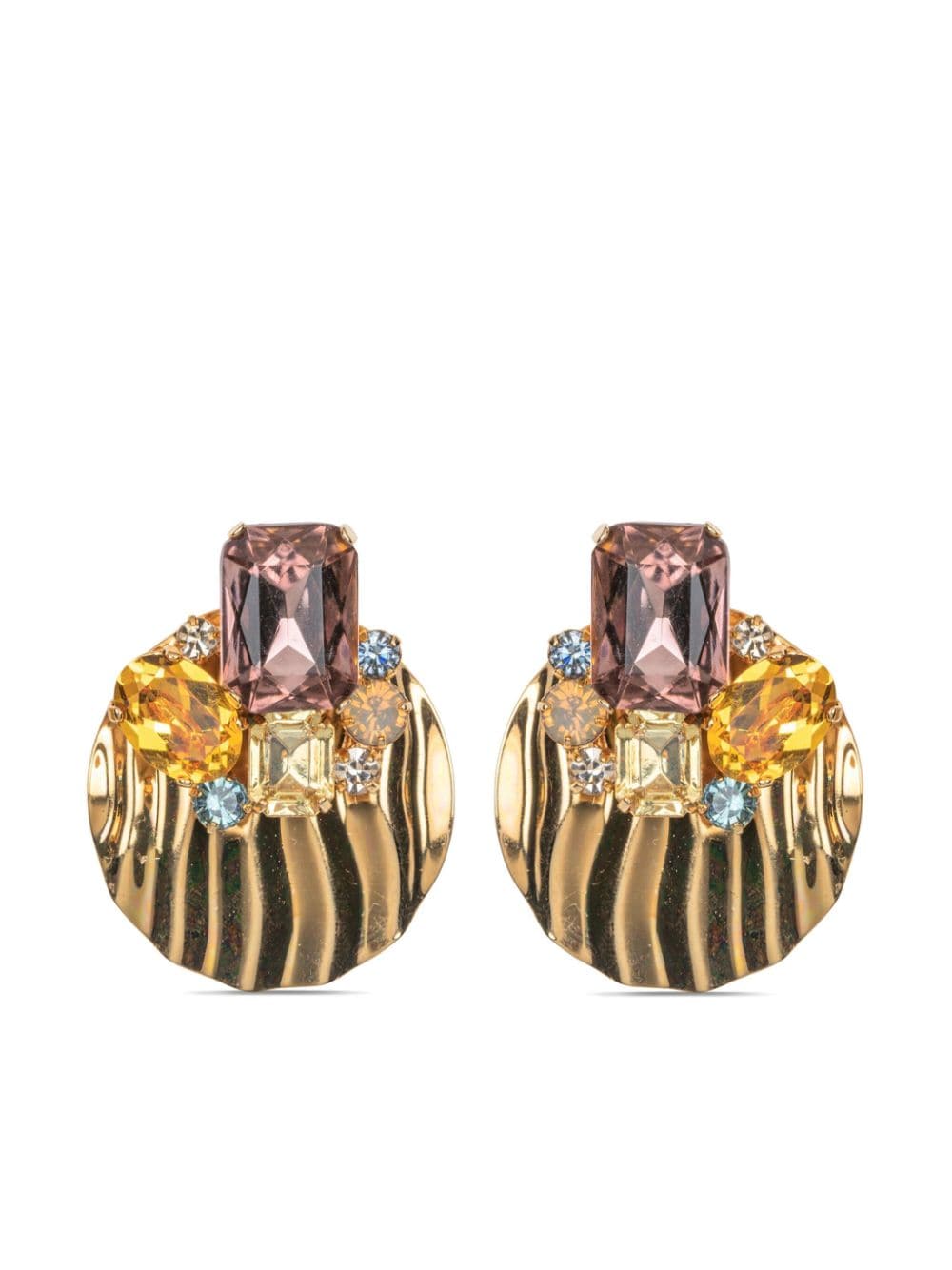 Jennifer Behr Geralda crystal-embellished earrings - Gold von Jennifer Behr