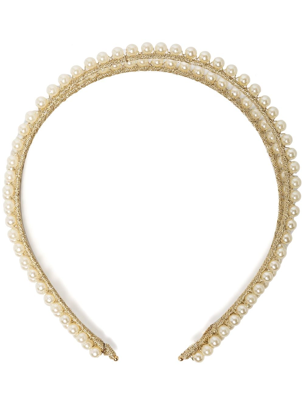 Jennifer Behr Gitta pearl double-band headband - White von Jennifer Behr