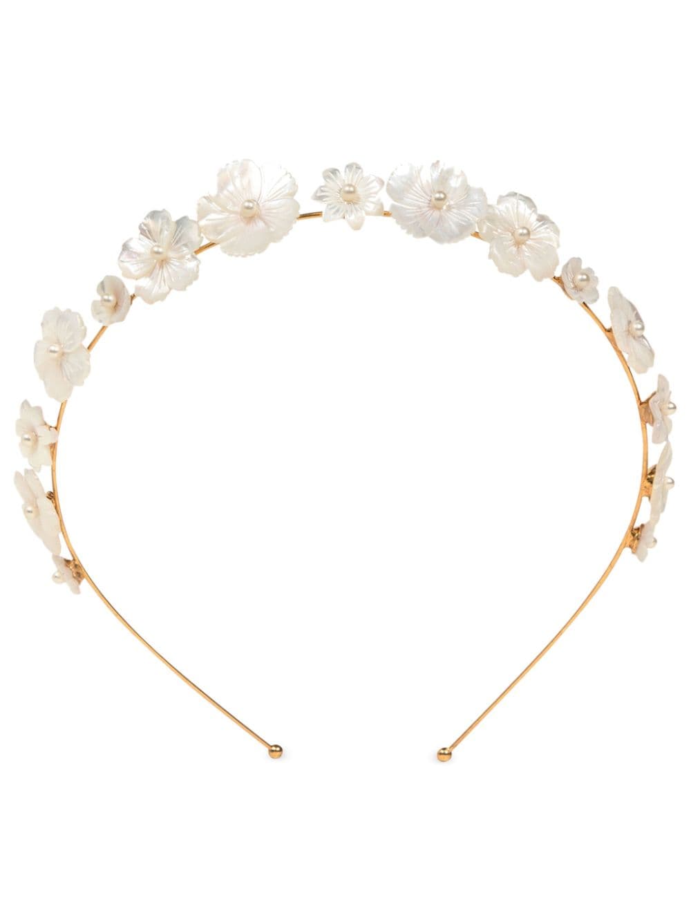 Jennifer Behr Jenna floral-appliqués headband - Gold von Jennifer Behr