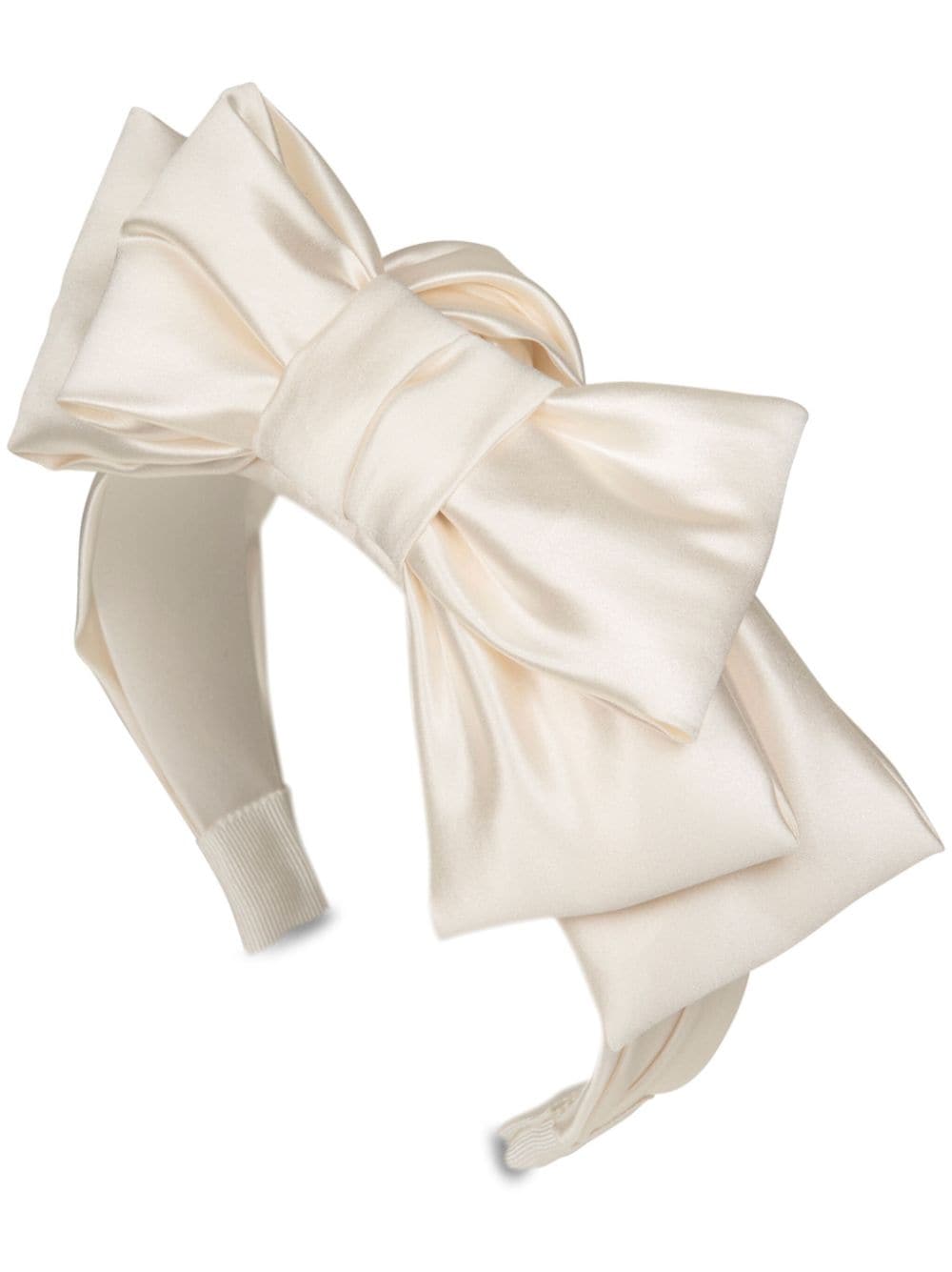 Jennifer Behr Karmen bow silk headband - Neutrals von Jennifer Behr