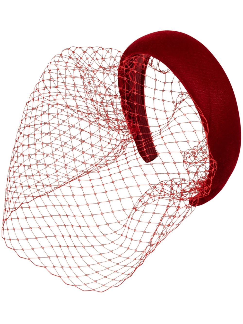 Jennifer Behr Kate veil velvet headband - Red von Jennifer Behr