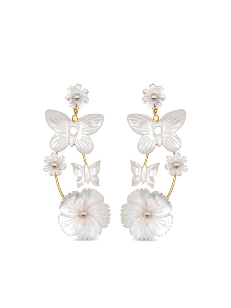 Jennifer Behr Makenna butterfly drop earrings - Gold von Jennifer Behr