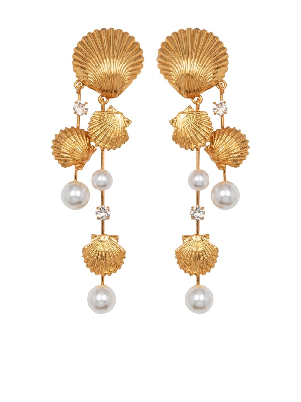 Jennifer Behr Mariel pearl-detailing earrings - Gold von Jennifer Behr