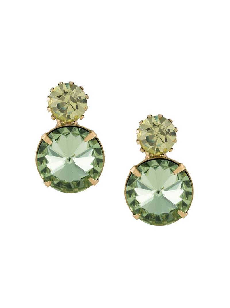 Jennifer Behr Myrla crystal earrings - Green von Jennifer Behr