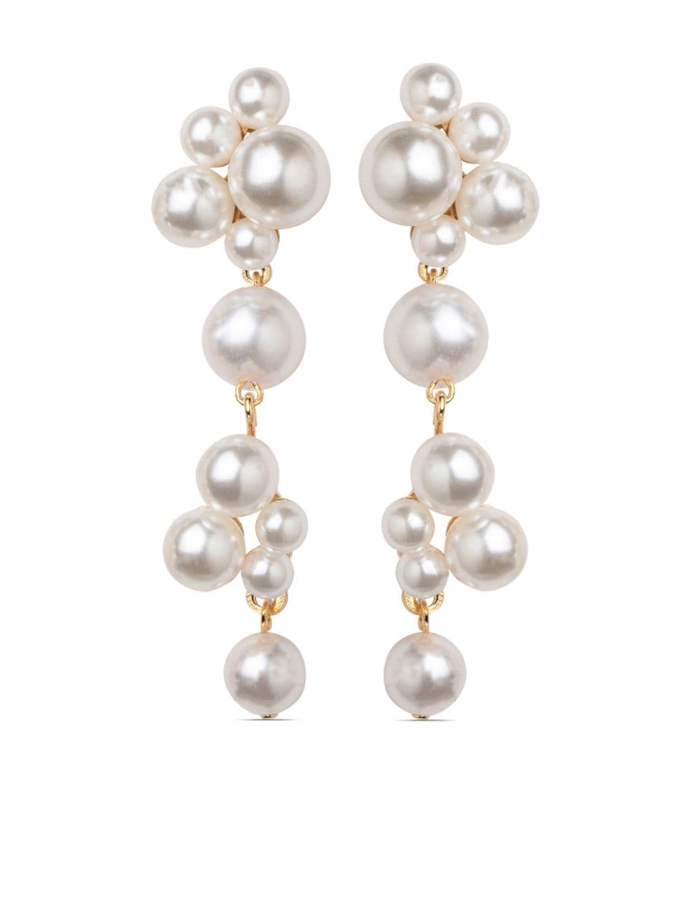 Jennifer Behr Pernilla pearl-detailing earrings - White von Jennifer Behr