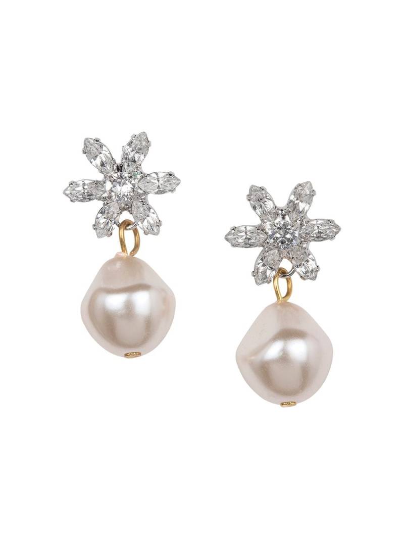 Jennifer Behr Reiss crystal-flower earrings - Gold von Jennifer Behr