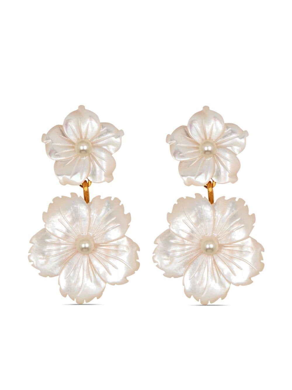 Jennifer Behr Tibby floral drop earrings - Neutrals von Jennifer Behr