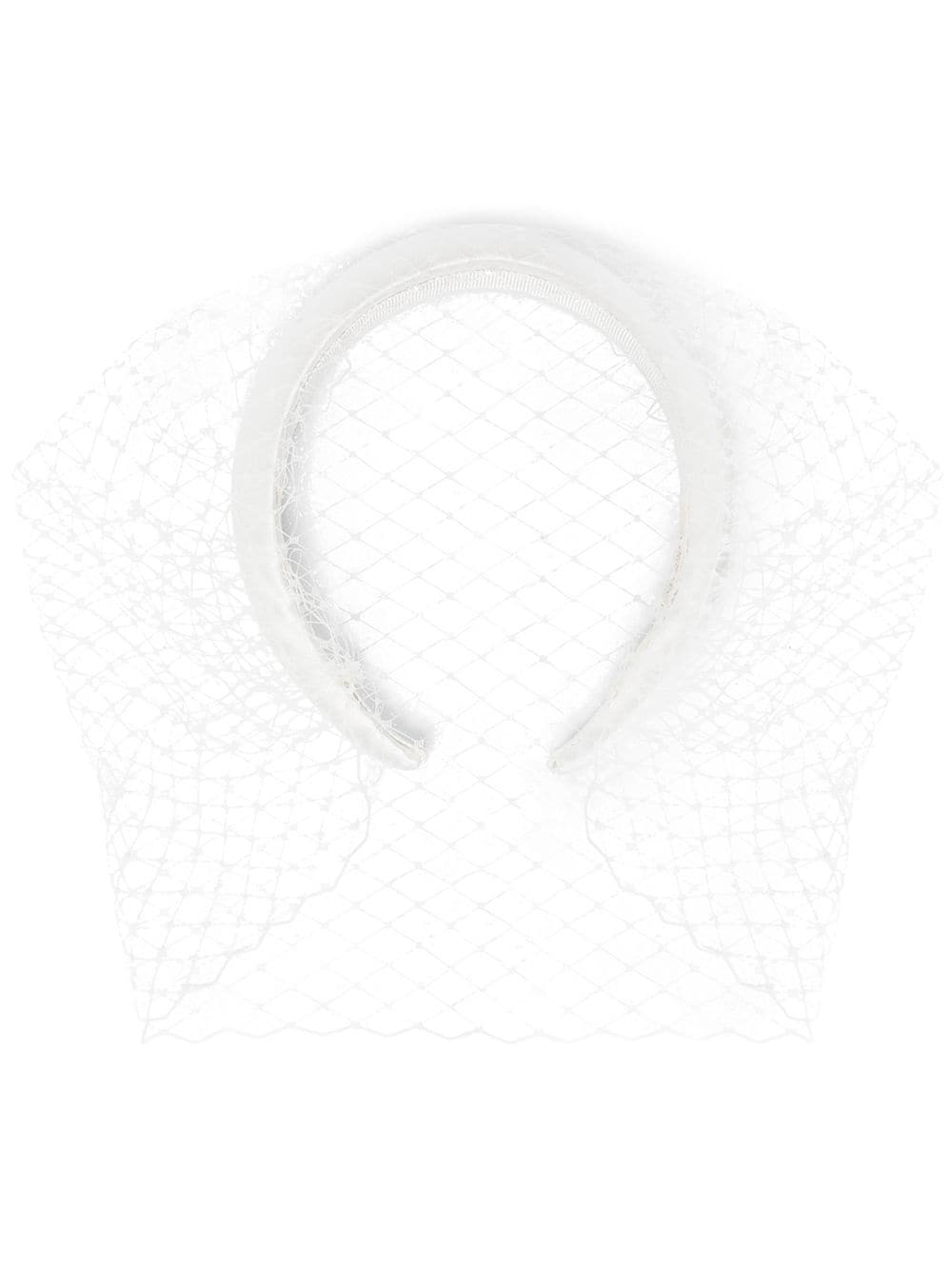 Jennifer Behr Tori violette silk headband - White von Jennifer Behr