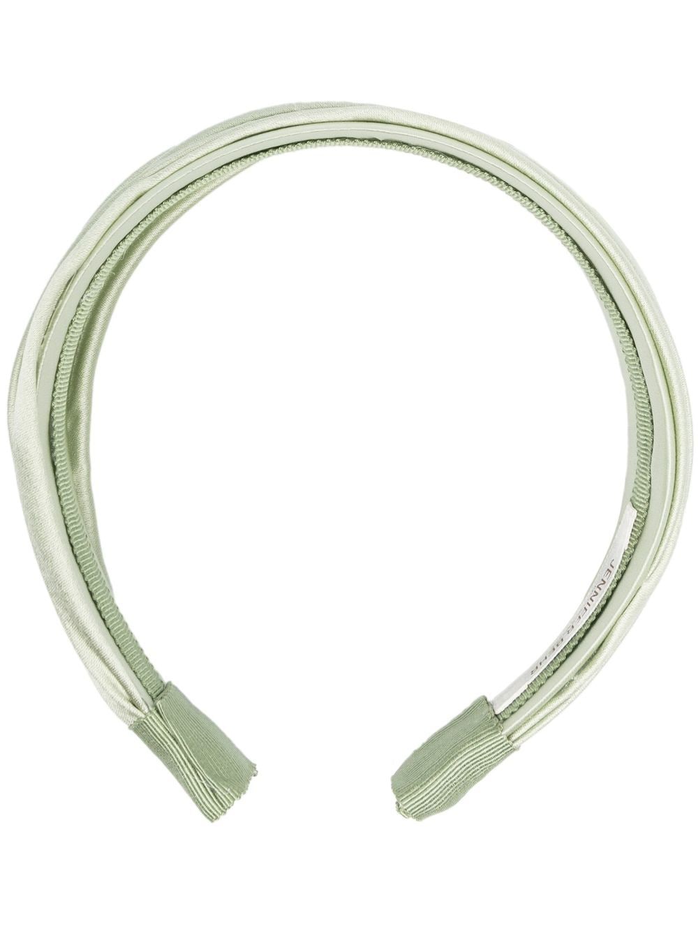 Jennifer Behr draped-satin wide headband - Green von Jennifer Behr