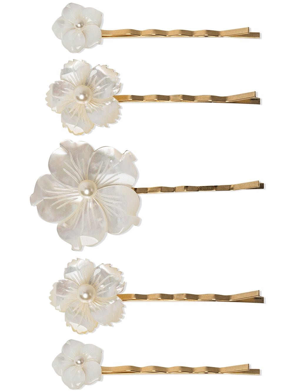 Jennifer Behr floral-pearl bobby pin set - White von Jennifer Behr