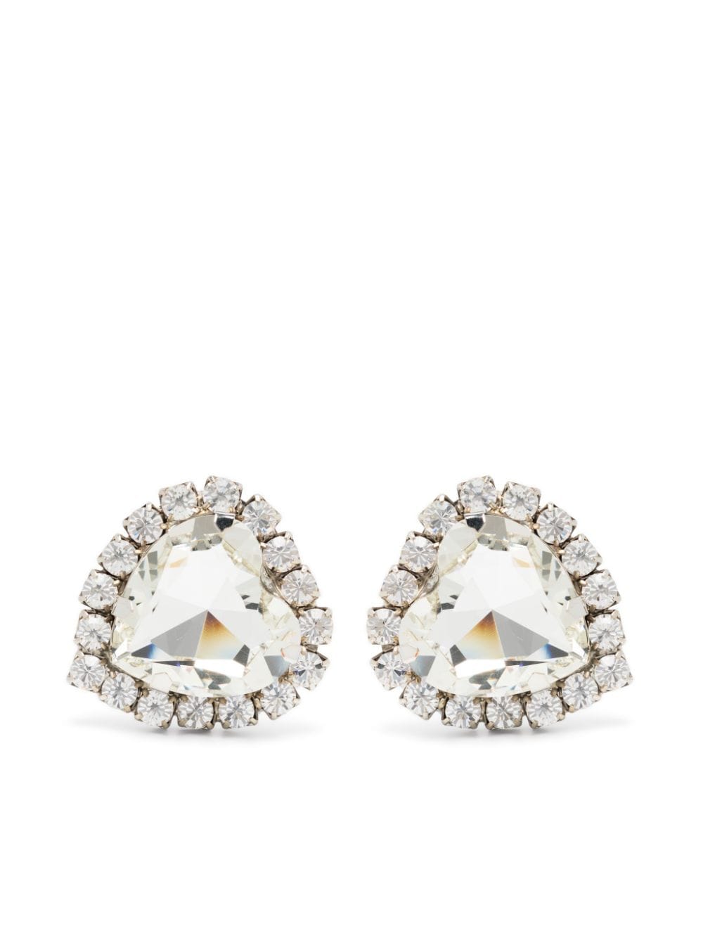 Jennifer Behr heart-motif crystal-embellished earrings - Silver von Jennifer Behr