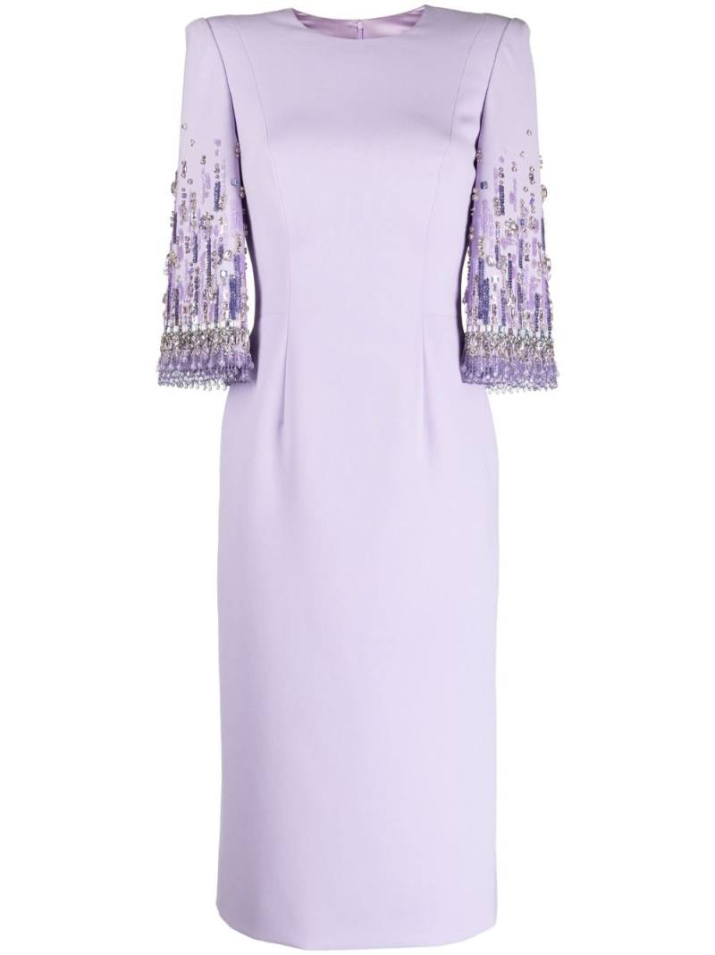 Jenny Packham Bergman embellished midi dress - Purple von Jenny Packham