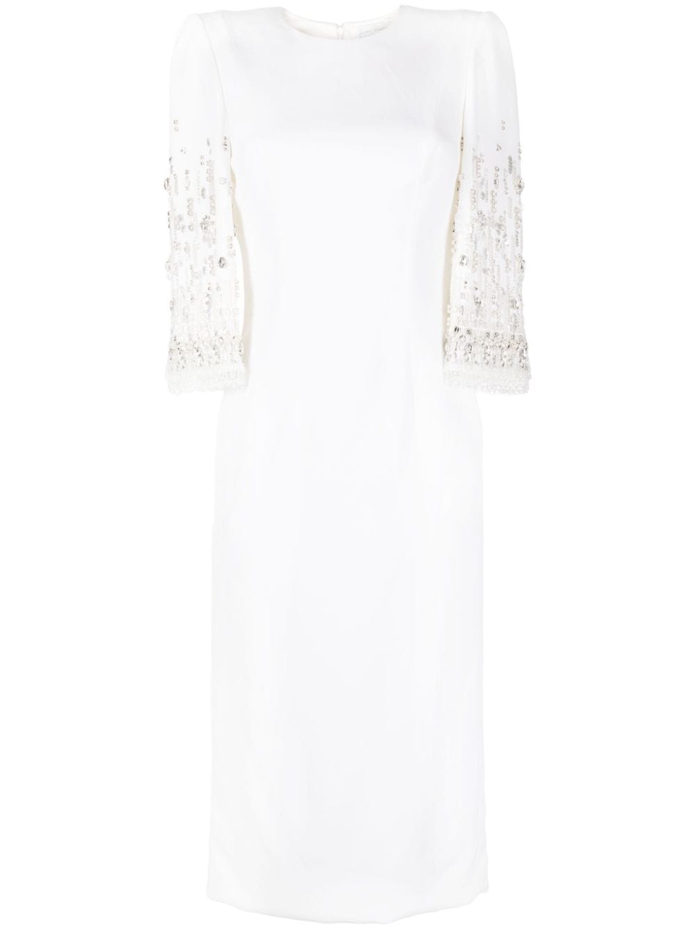 Jenny Packham Ebba crystal-embellished midi dress - White von Jenny Packham