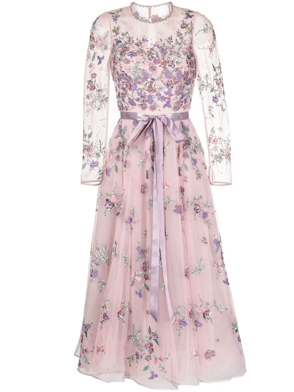 Jenny Packham Effie floral-embroidered dress - Pink von Jenny Packham