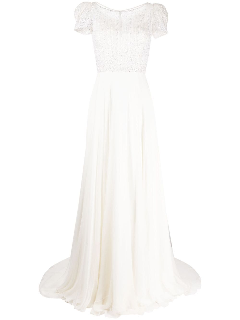 Jenny Packham Hedvig puff-sleeve bridal gown - White von Jenny Packham