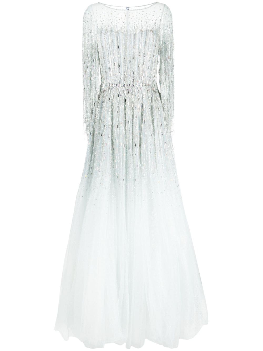 Jenny Packham Hestia crystal-embellished pleated gown - Blue von Jenny Packham