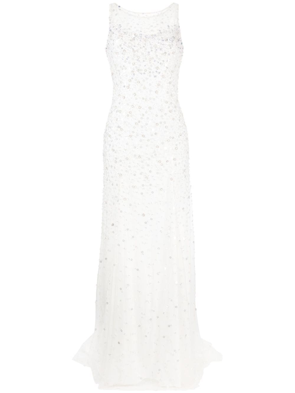 Jenny Packham Ida embellished pleated dress - White von Jenny Packham