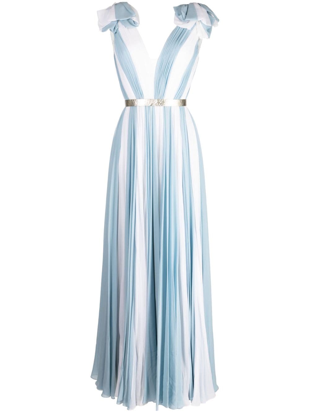 Jenny Packham Laguna pleated silk maxi dress - Blue von Jenny Packham