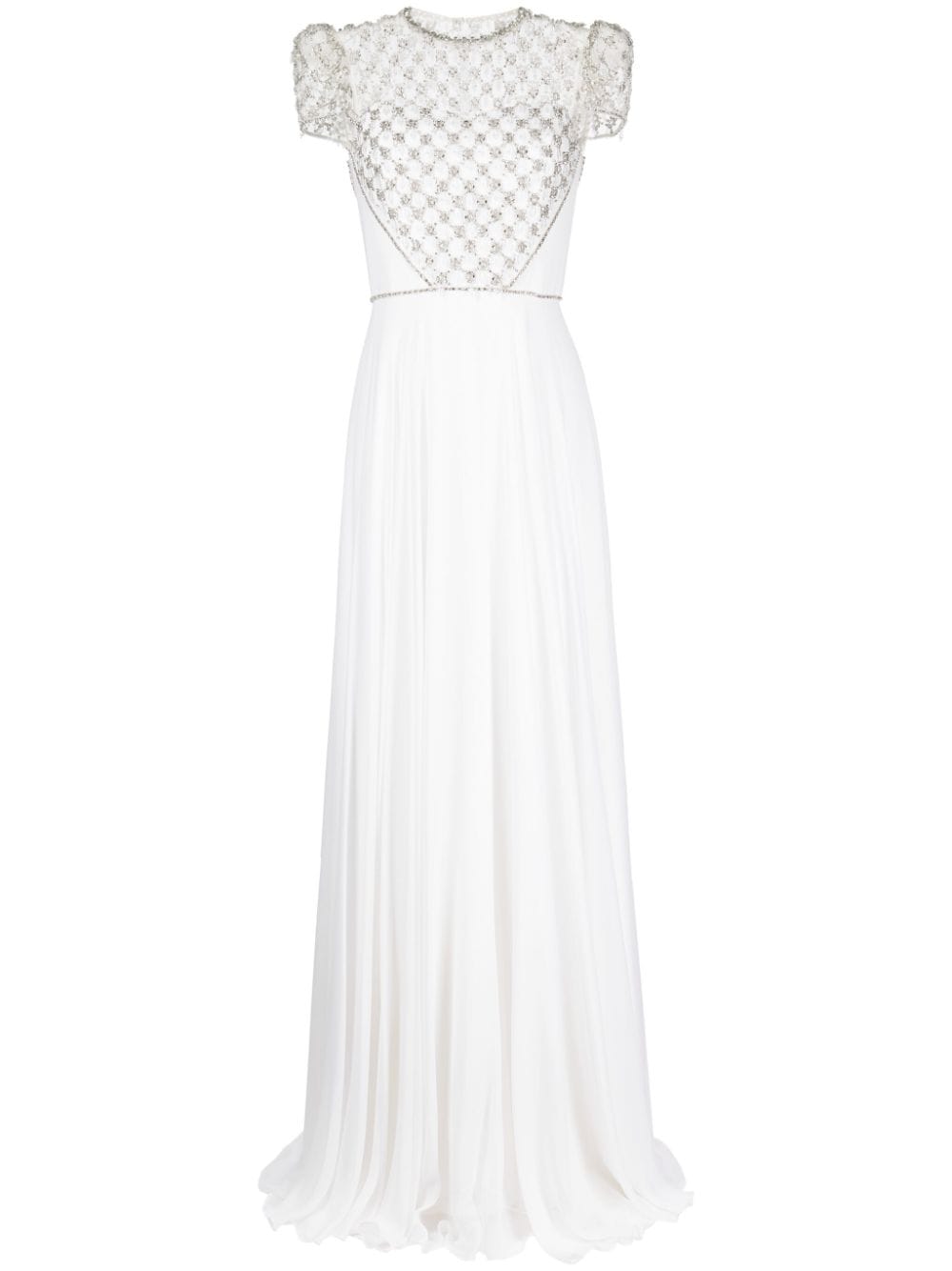 Jenny Packham Oskari crystal-embellished gown - White von Jenny Packham