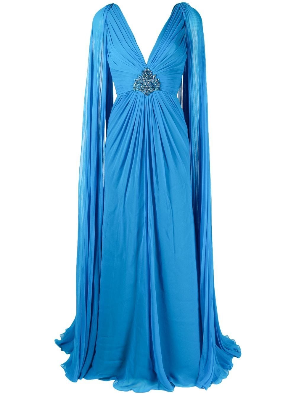 Jenny Packham Sylvia cape-sleeve gown - Blue von Jenny Packham