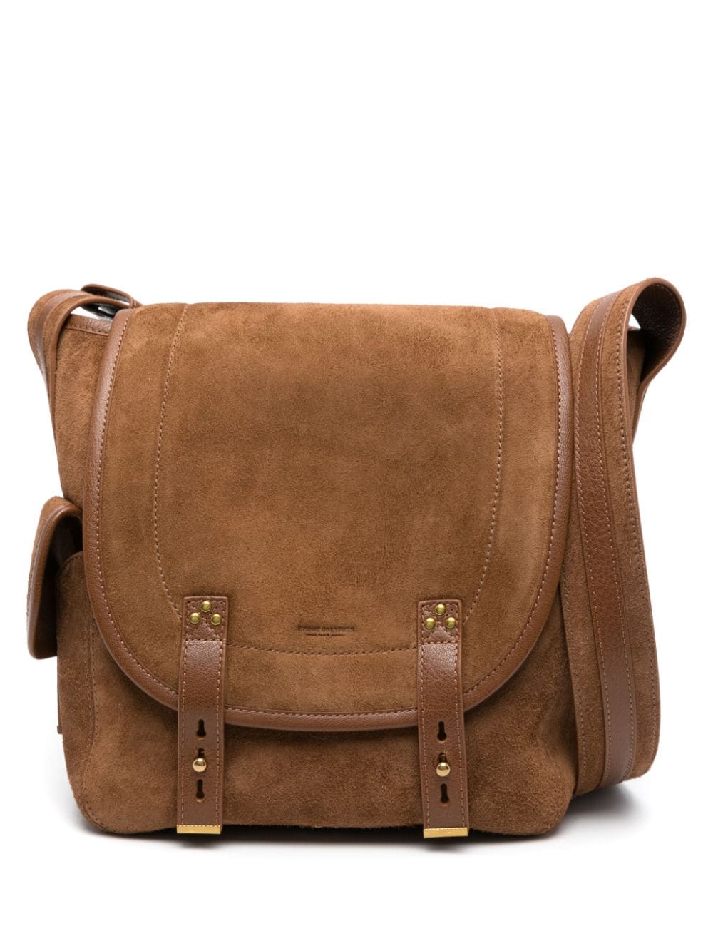 Jérôme Dreyfuss logo-debossed suede shoulder bag - Brown von Jérôme Dreyfuss