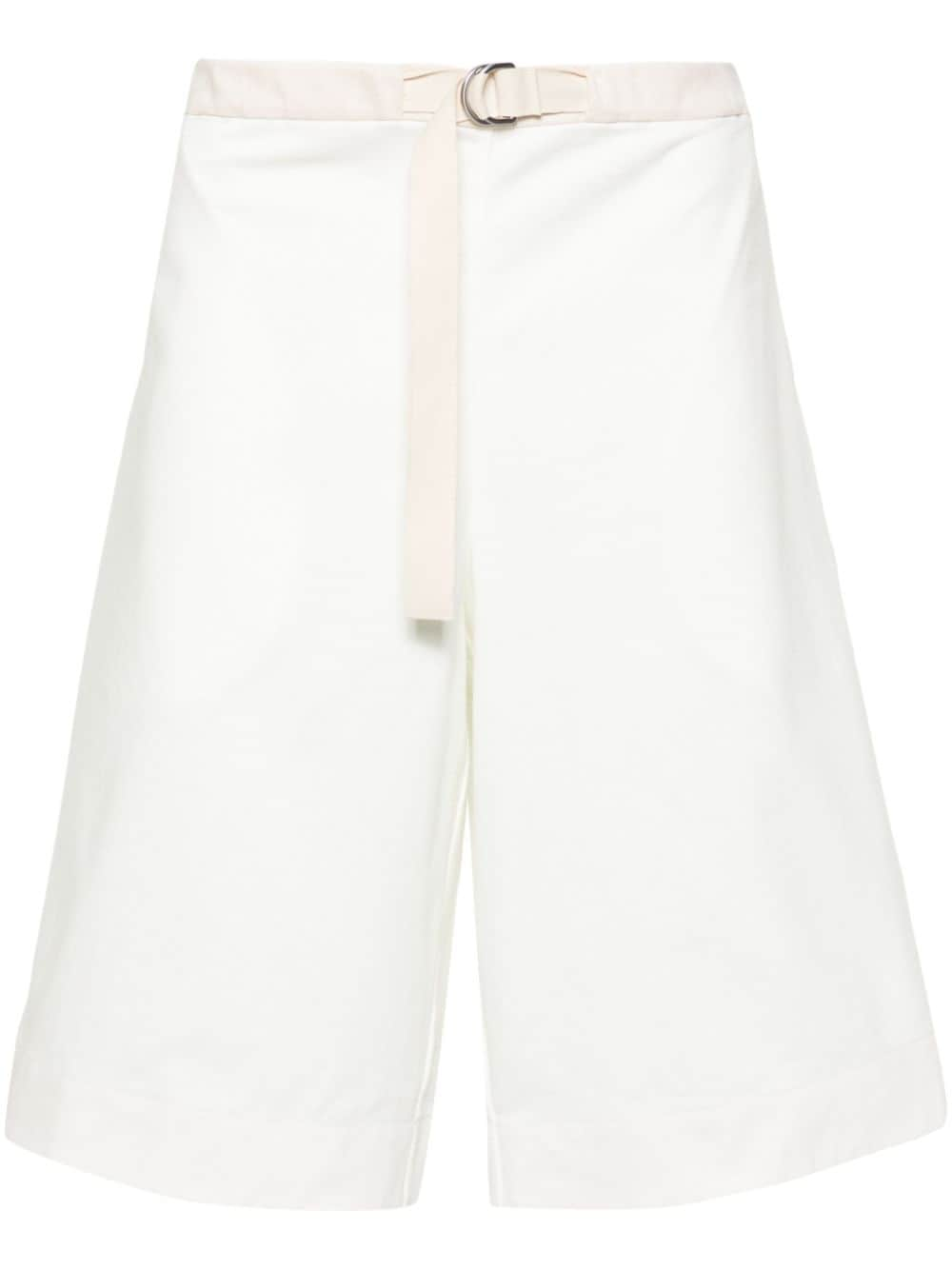 Jil Sander + wide-leg cotton track shorts - White von Jil Sander