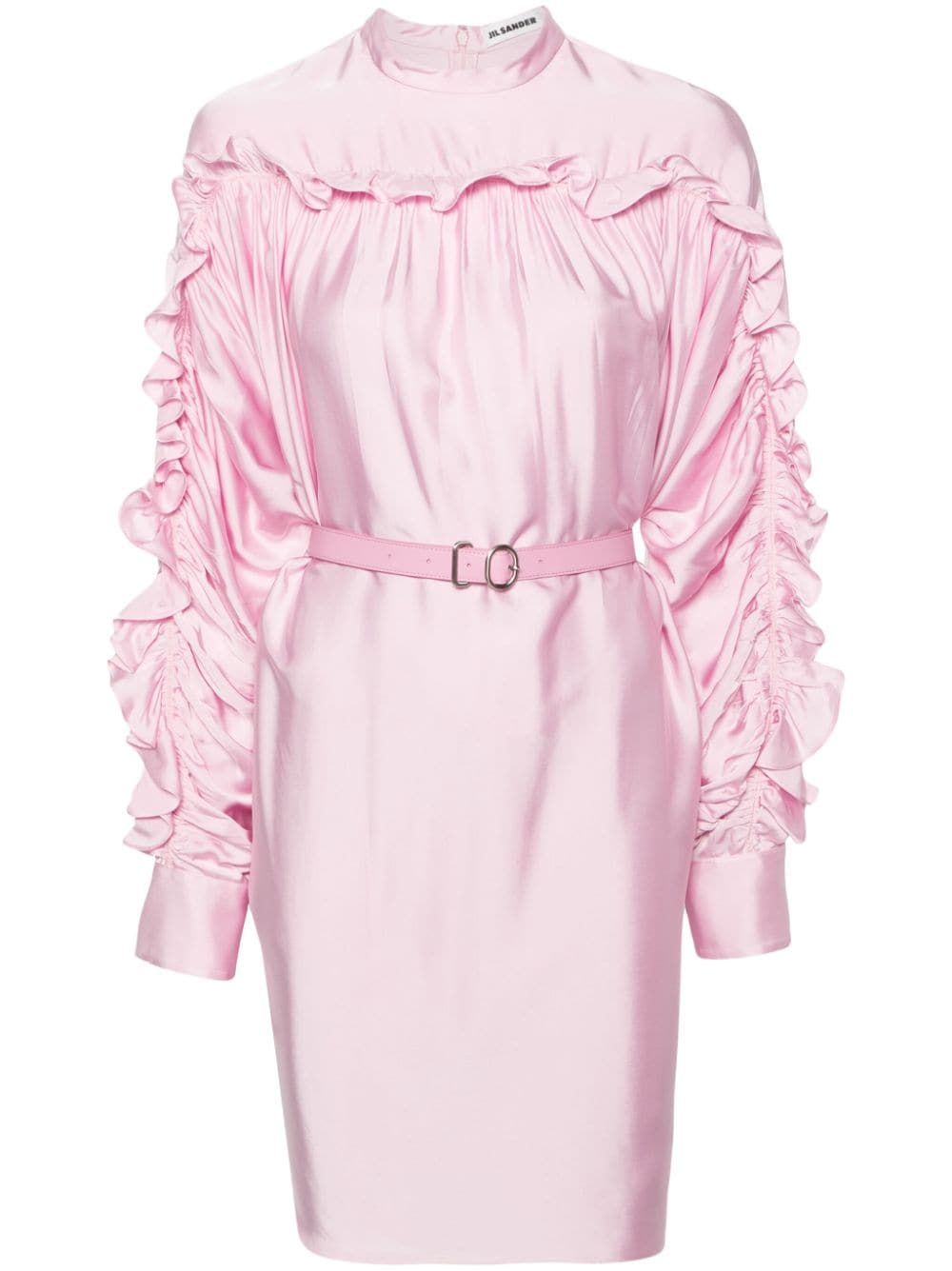 Jil Sander 129 satin midi dress - Pink von Jil Sander