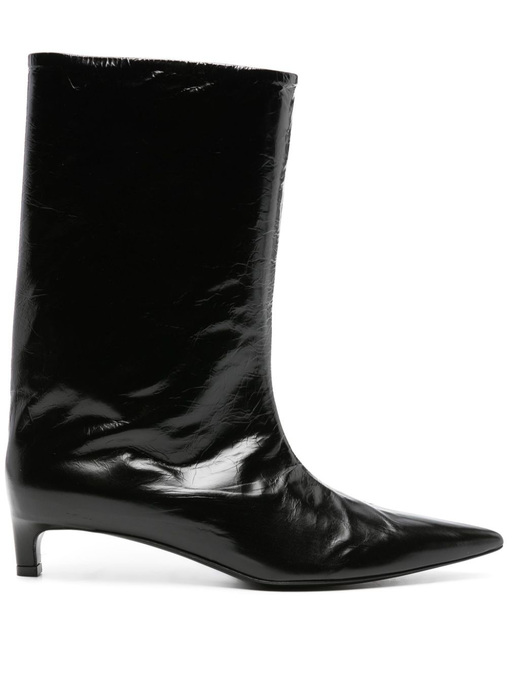 Jil Sander 30mm leather ankle boots - Black von Jil Sander